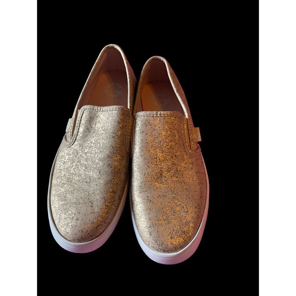 G by Guess Womens Mettalic Rose Gold Malden7 Slip-On Flats Size 8.5